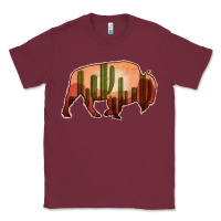 Burgundy Cactus Bison Silhouette Classic Tee - Bettercallsaul