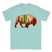 Seafoam Cactus Bison Silhouette Classic Tee - Bettercallsaul