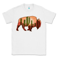 White Cactus Bison Silhouette Classic Tee - Bettercallsaul