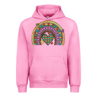 Fuchsia Pink autism awareness heart leopard rainbow Urban Hoodie - Artiststas