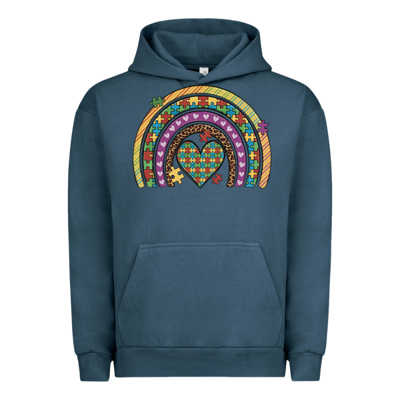 Autism Awareness Heart Leopard Rainbow Urban Hoodie by Artiststas | Teevron