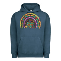 Pigment Midnight Navy autism awareness heart leopard rainbow Urban Hoodie - Artiststas