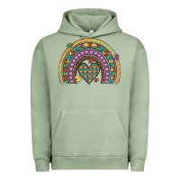 Pigment Oil Green autism awareness heart leopard rainbow Urban Hoodie - Artiststas