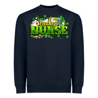 Navy Lucky Nurse St. Patrick's Day Heavyweight Sweatshirt - HowdyJamesFarm