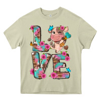 Mossy love little cute cow Heavy Core Tee - NancyCooperArtShop