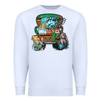 White Happy Easter Premium Sweatshirt - CowhideDigitalArt