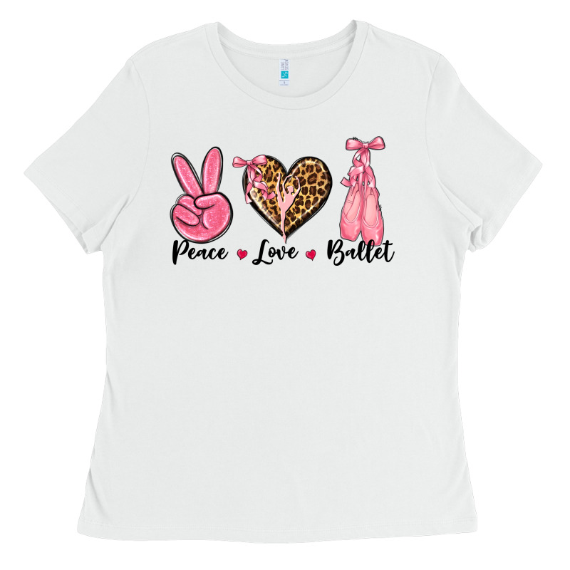Peace Love Ballet Ladies Tee by NancyCooperArtShop | Teevron