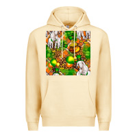 Pina Colada St. Patrick's Goat Family With Balloons Seamless Premium Hoodie - FaDigitalArtStudio