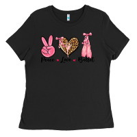 Black peace love ballet Ladies Tee - NancyCooperArtShop