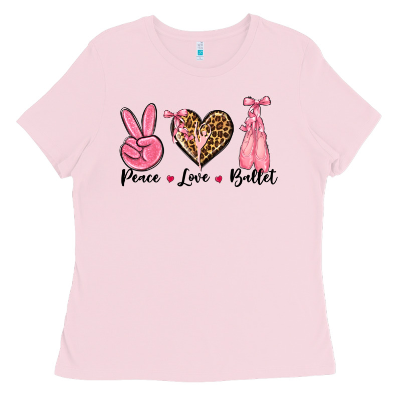 Peace Love Ballet Ladies Tee by NancyCooperArtShop | Teevron
