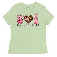 Matcha peace love ballet Ladies Tee - NancyCooperArtShop