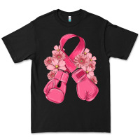 Breast Cancer With Boxing Gloves Premium Tee | Teevron