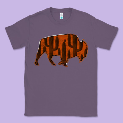 Red Cactus Bison Silhouette Classic Tee Designed By Bettercallsaul