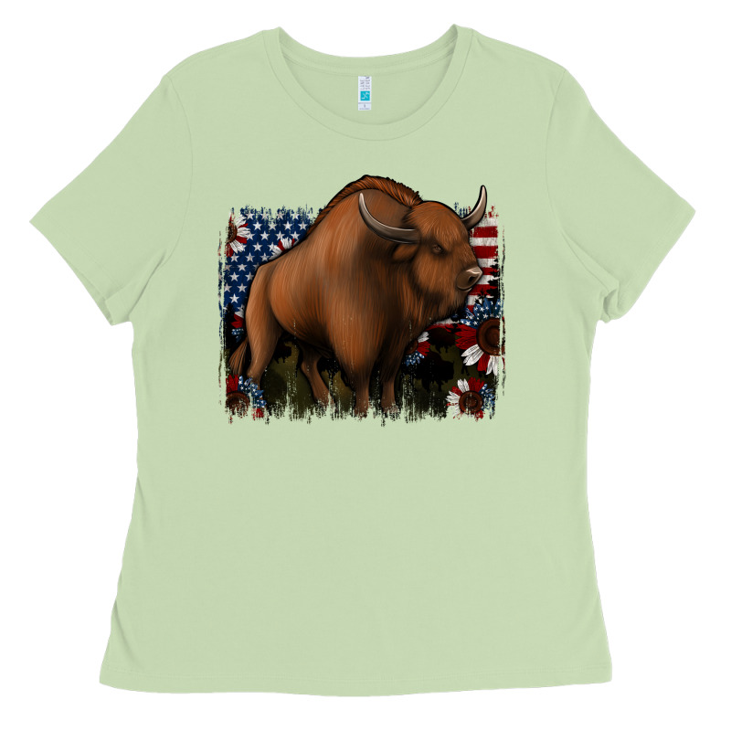 American Bison Ladies Tee by Jasminsmagicworld | Teevron