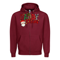 Burgundy Western Daddy Claus Zipper Hoodie - BundleAndBundleShop
