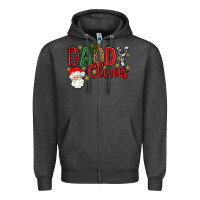 Charcoal Heather Western Daddy Claus Zipper Hoodie - BundleAndBundleShop