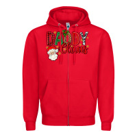 Red Western Daddy Claus Zipper Hoodie - BundleAndBundleShop