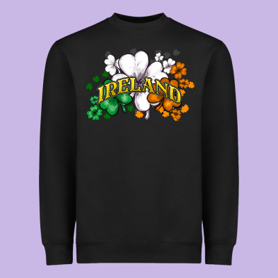 St. Patrick's Ireland Flag Heavyweight Sweatshirt Designed By Howdyjamesfarm