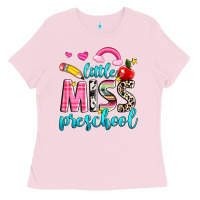 Bubblegum Pink little miss preschool Ladies Tee - NancyCooperArtShop
