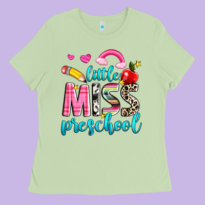 Little Miss Preschool Ladies Tee Designed By Nancycooperartshop