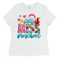 White little miss preschool Ladies Tee - NancyCooperArtShop