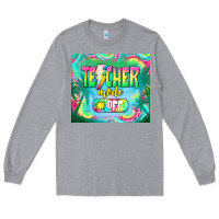 Heather Grey teacher mode off Long Sleeve Tee - TumblerDesignByShophia