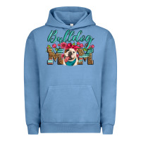 Pigment Pebble Blue english bulldog mom Urban Hoodie - Artiststas