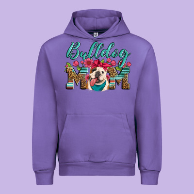 English Bulldog Mom Urban Hoodie Designed By Artiststas