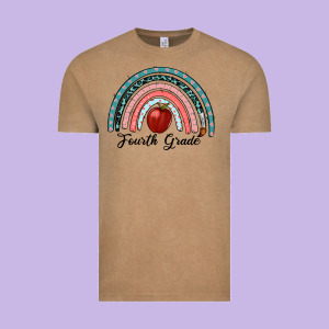 Fourth Grade Rainbow Vintage Tee Designed By Ranaportraitstore