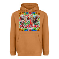 Meerkat Love Christmas cow Heavyweight Hoodie - CowhideDigitalArt