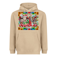 Mushroom Love Christmas cow Heavyweight Hoodie - CowhideDigitalArt