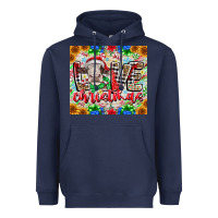Navy Love Christmas cow Heavyweight Hoodie - CowhideDigitalArt