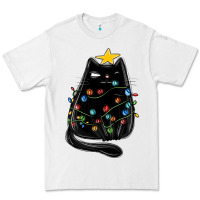 White christmas cat with lights Premium Tee - MaliasSmallBusiness