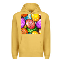 Antique Gold Happy Easter Eggs Seamless Pattern Premium Hoodie - BundleAndBundleShop