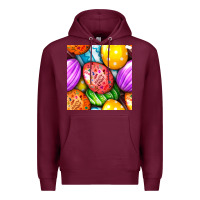 Happy Easter Eggs Seamless Pattern Premium Hoodie | Teevron