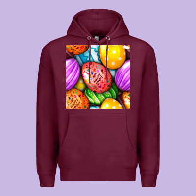 Happy Easter Eggs Seamless Pattern Premium Hoodie Designed By Bundleandbundleshop