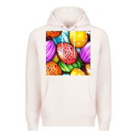 Pale Pink Happy Easter Eggs Seamless Pattern Premium Hoodie - BundleAndBundleShop