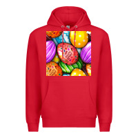 Red Happy Easter Eggs Seamless Pattern Premium Hoodie - BundleAndBundleShop