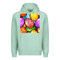 Seafoam Happy Easter Eggs Seamless Pattern Premium Hoodie - BundleAndBundleShop