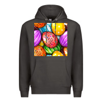 Smoke Happy Easter Eggs Seamless Pattern Premium Hoodie - BundleAndBundleShop