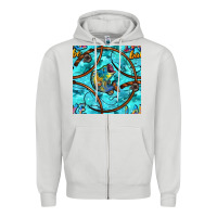 Dove Grey Lake Babe And Fish With Camouflage Seamless Pattern Zipper Hoodie - BundleAndBundleShop