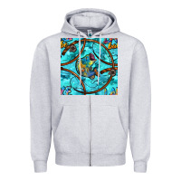 Heather Grey Lake Babe And Fish With Camouflage Seamless Pattern Zipper Hoodie - BundleAndBundleShop