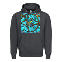 Smoke Lake Babe And Fish With Camouflage Seamless Pattern Zipper Hoodie - BundleAndBundleShop