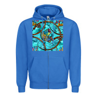 True Royal Lake Babe And Fish With Camouflage Seamless Pattern Zipper Hoodie - BundleAndBundleShop