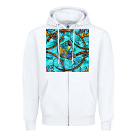 White Lake Babe And Fish With Camouflage Seamless Pattern Zipper Hoodie - BundleAndBundleShop