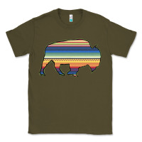 Army Green Aztec Bison Silhouette Classic Tee - Bettercallsaul