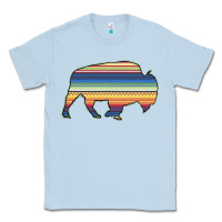 Dusty Blue Aztec Bison Silhouette Classic Tee - Bettercallsaul