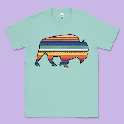 Aztec Bison Silhouette Classic Tee Designed By Bettercallsaul