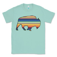 Seafoam Aztec Bison Silhouette Classic Tee - Bettercallsaul