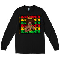 Black juneteenth cute kid Long Sleeve Tee - TumblerDesignByShophia